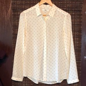 UNIQLO Swiss Dot Blouse